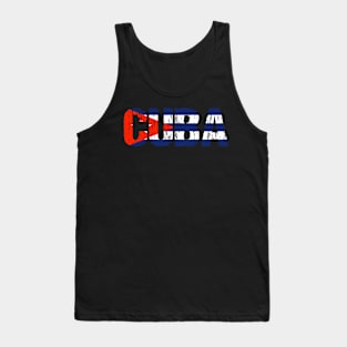 Cuba Flag Cuban Distressed Tank Top